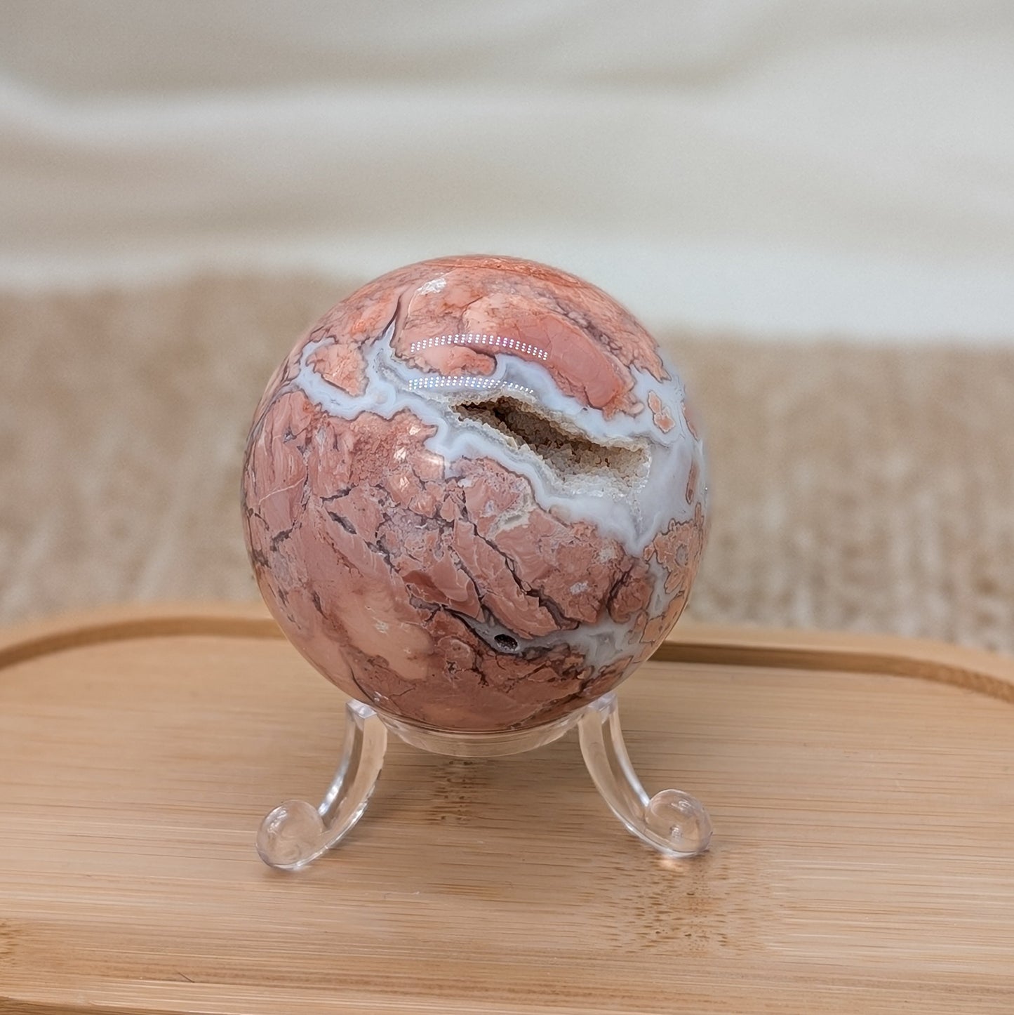 Cotton Candy Achat Kugel [C]