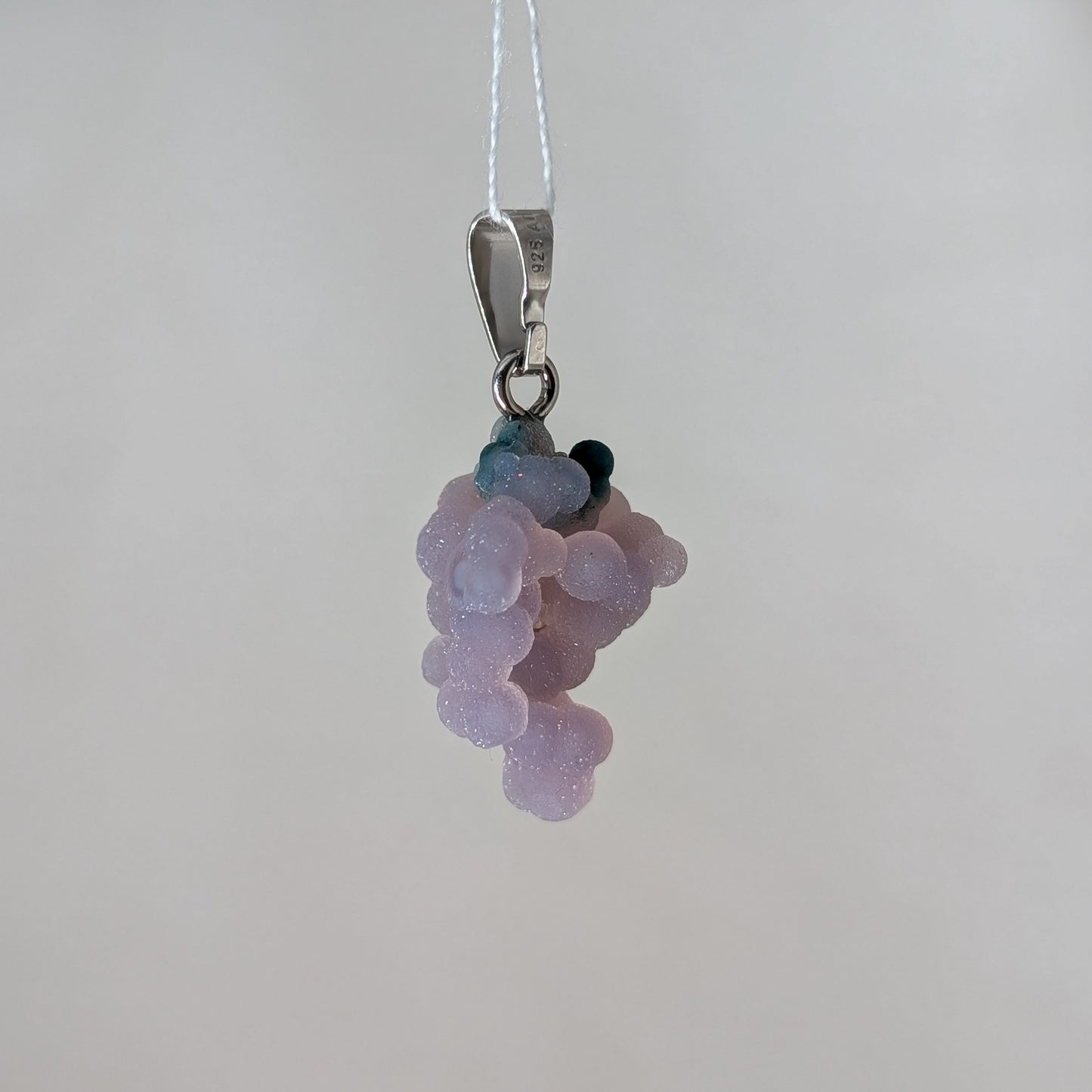 Traubenachat 🍇  Kettenanhänger, silber [F]