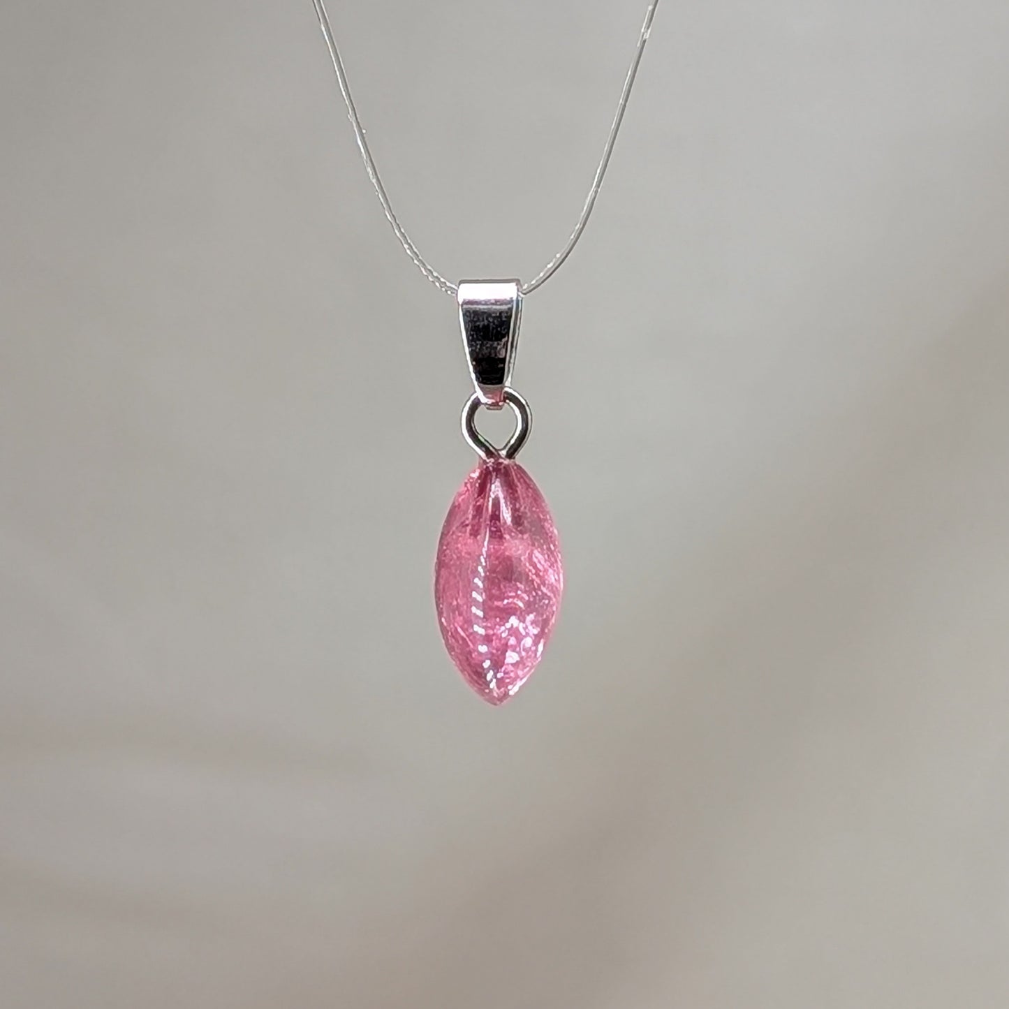 Rubellit / Rosa Turmalin Kettenanhänger, silber [L]