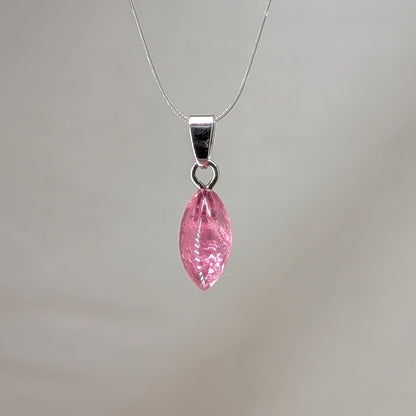 Rubellit / Rosa Turmalin Kettenanhänger, silber [L]