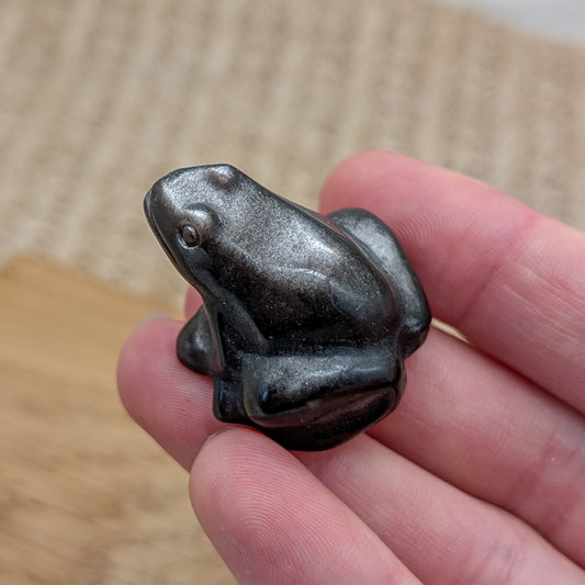 Silber Obsidian Frosch
