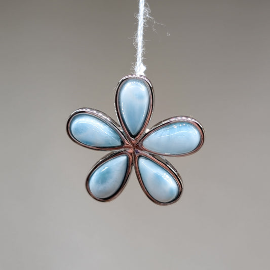 Larimar Kettenanhänger Blume 🌸 [R]