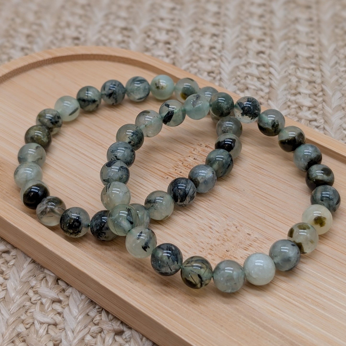 Prehnit Armband 8mm