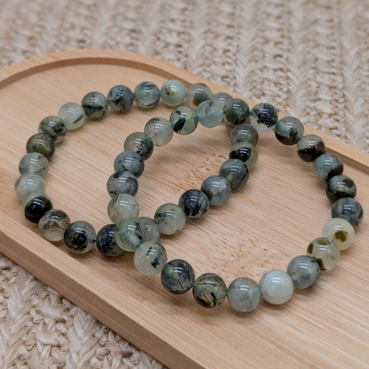 Prehnit Armband 8mm