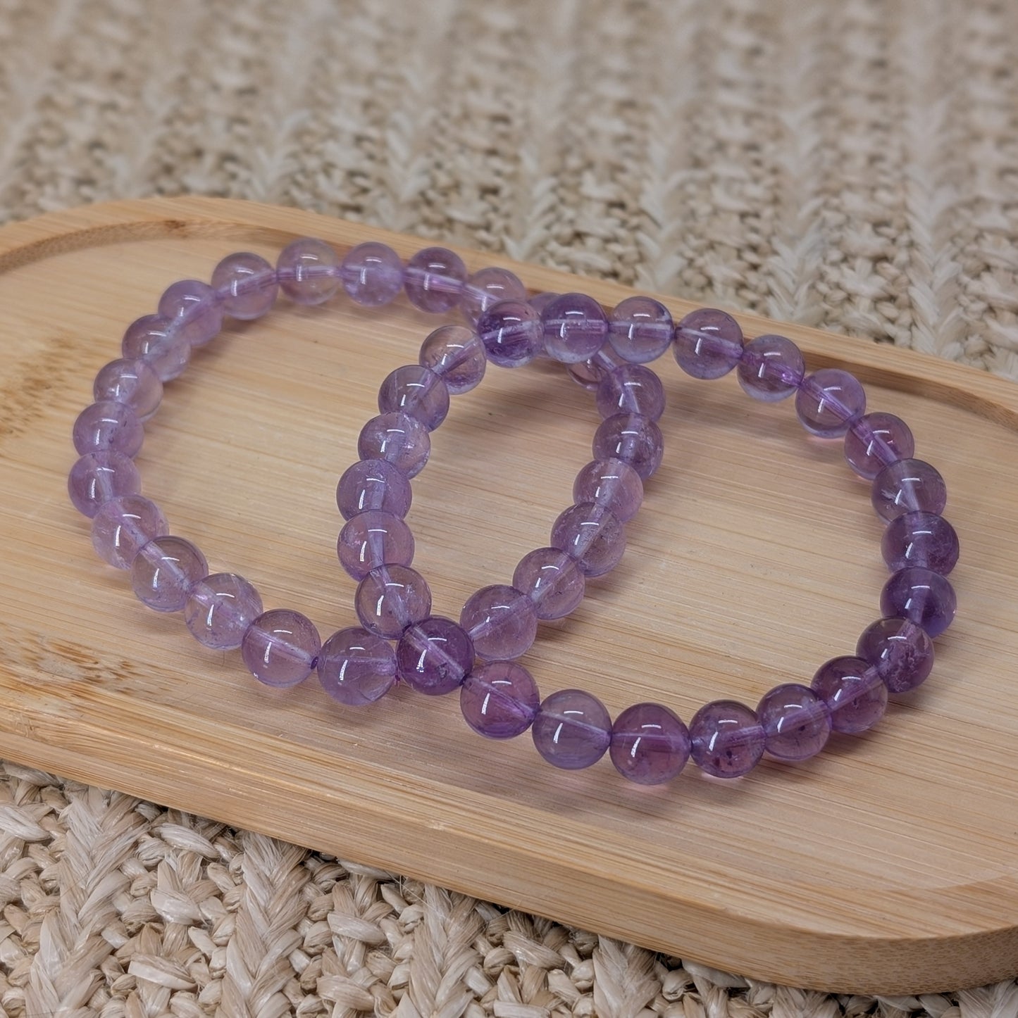 Helles Amethyst Armband 8 mm
