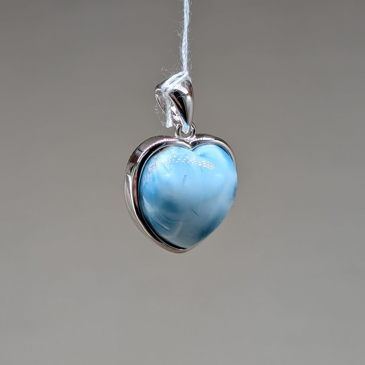 Larimar Kettenanhänger Herz, 925er Silber [K]