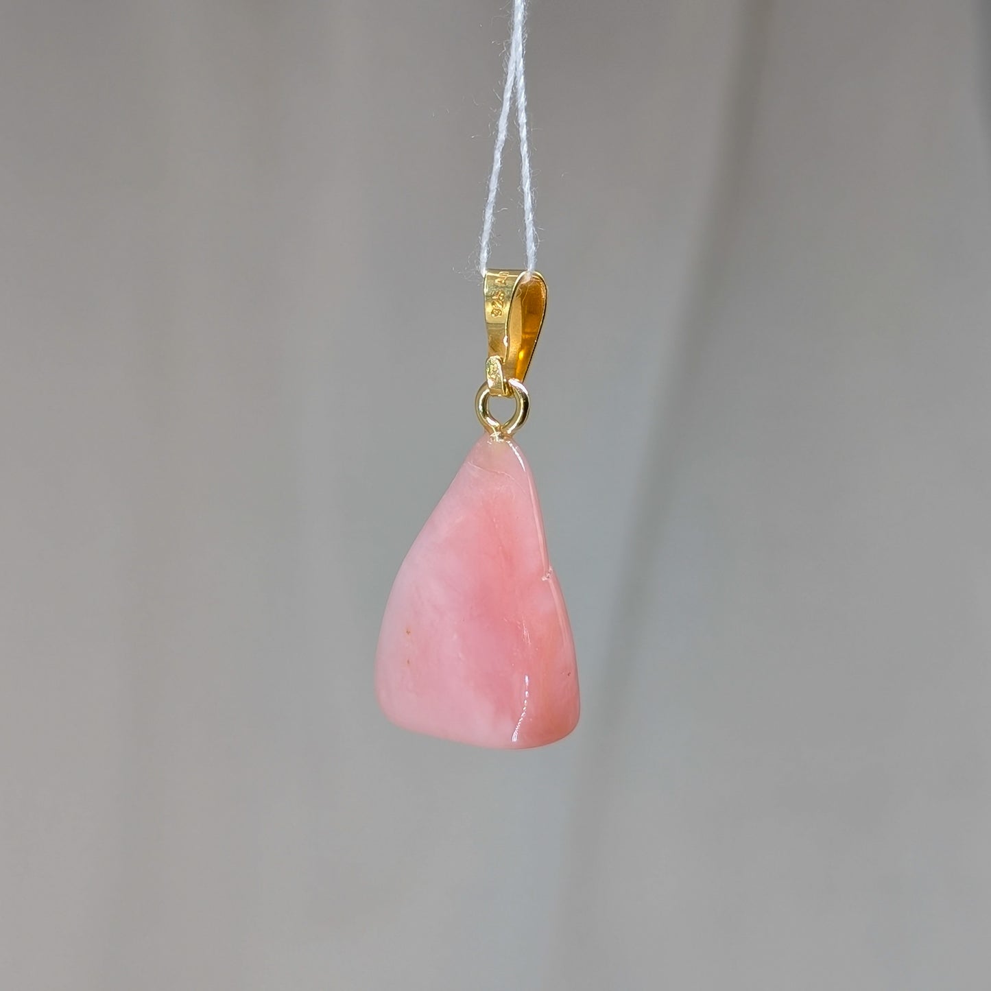 Pink Opal Kettenanhänger, vergoldet [H]