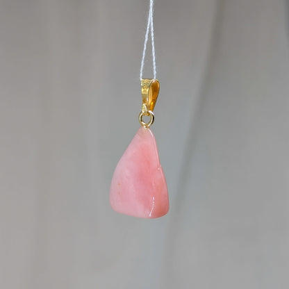 Pink Opal Kettenanhänger, vergoldet [H]