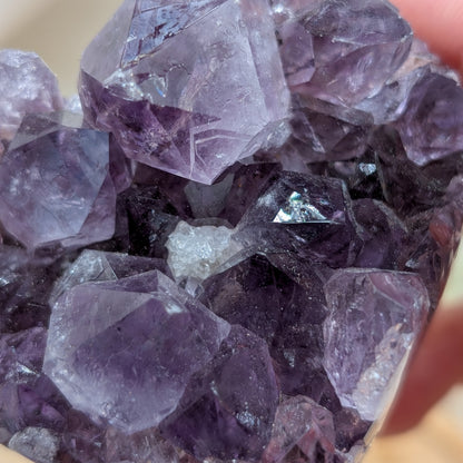 Amethyst Herz mit Quarz