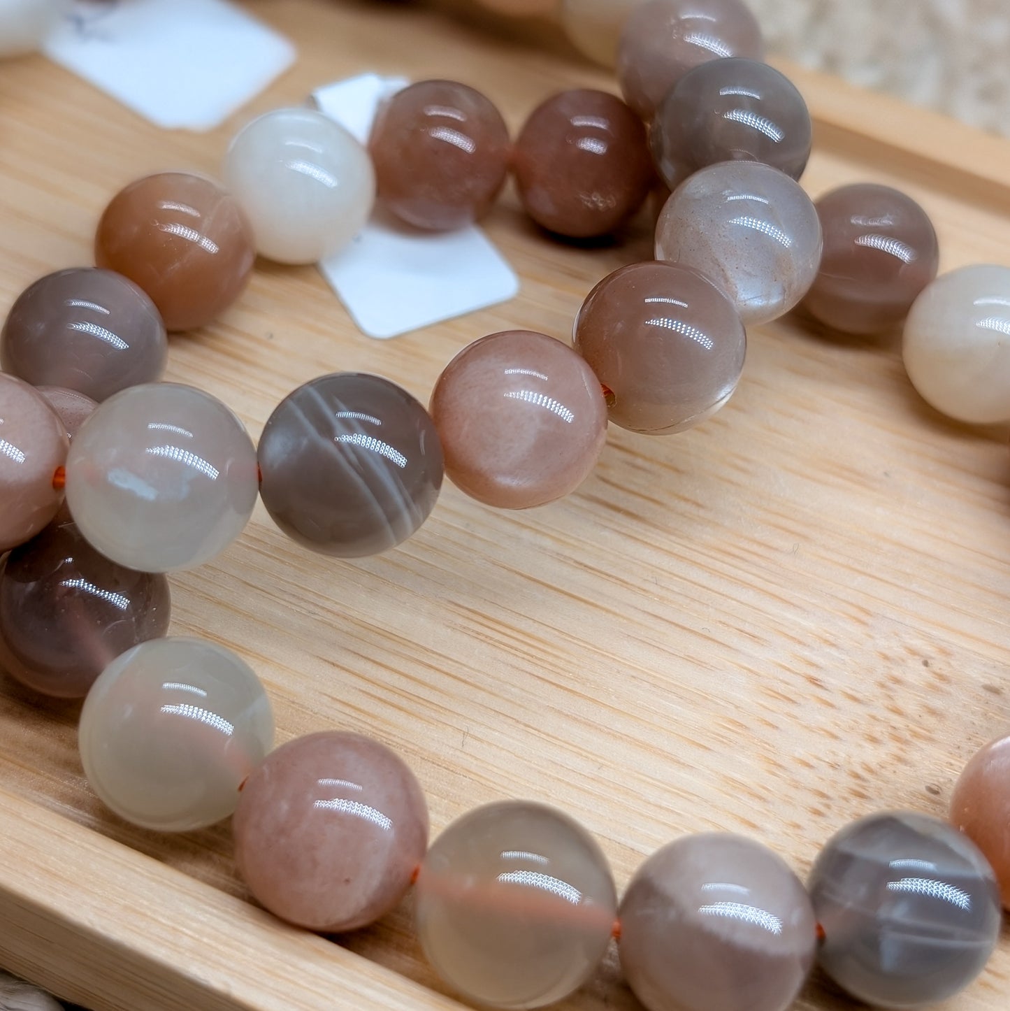 Bunter Mondstein Armband 10 mm