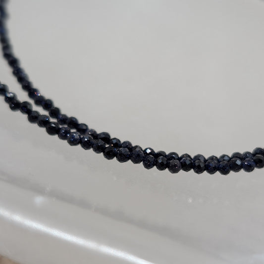 Blaufluss Halskette facettiert