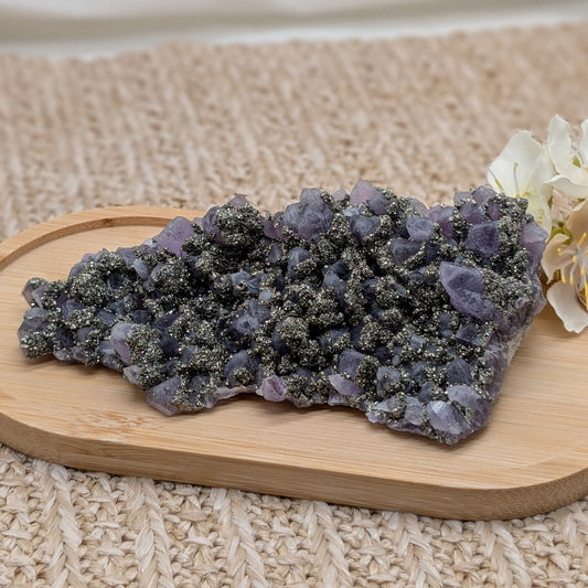 Amethyst Cluster mit Pyrit [LP]