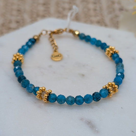 Apatit Armband facettiert mit Labradorit