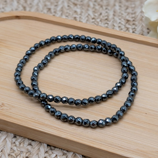 Hämatit Armband facettiert 3,5 mm