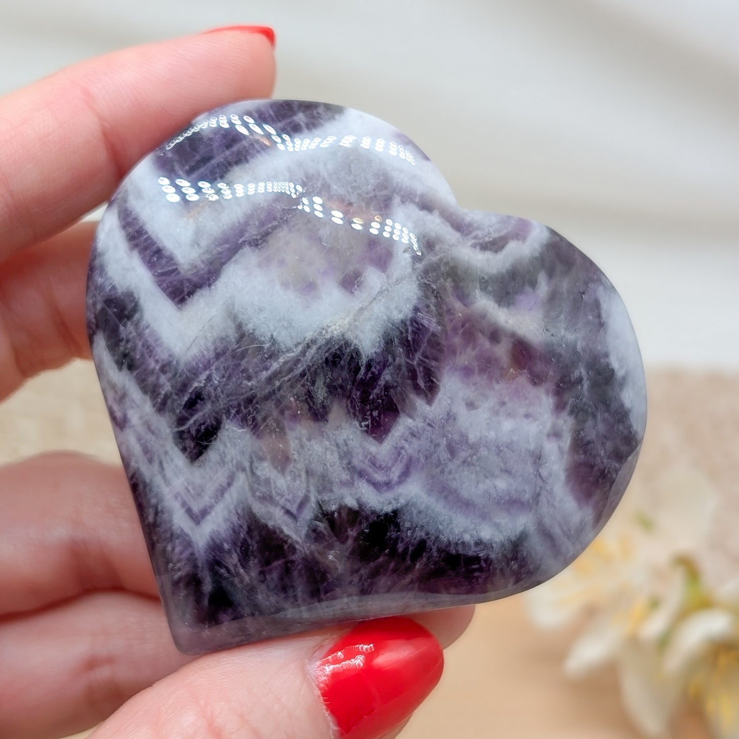 Chevron Amethyst Herz