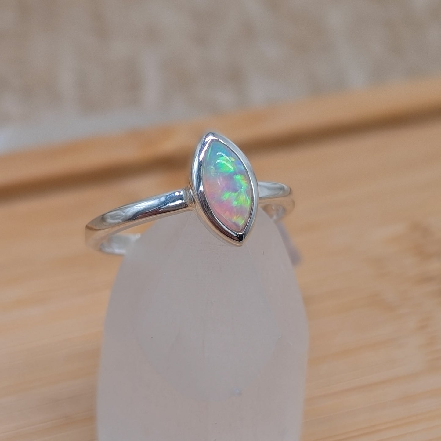 Opal Ring 925er Silber (Größe 54) [D]