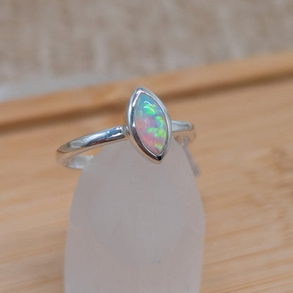 Opal Ring 925er Silber (Größe 54) [D]
