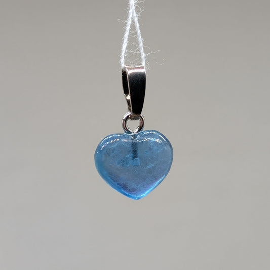 Aquamarin Kettenanhänger Herz [C]