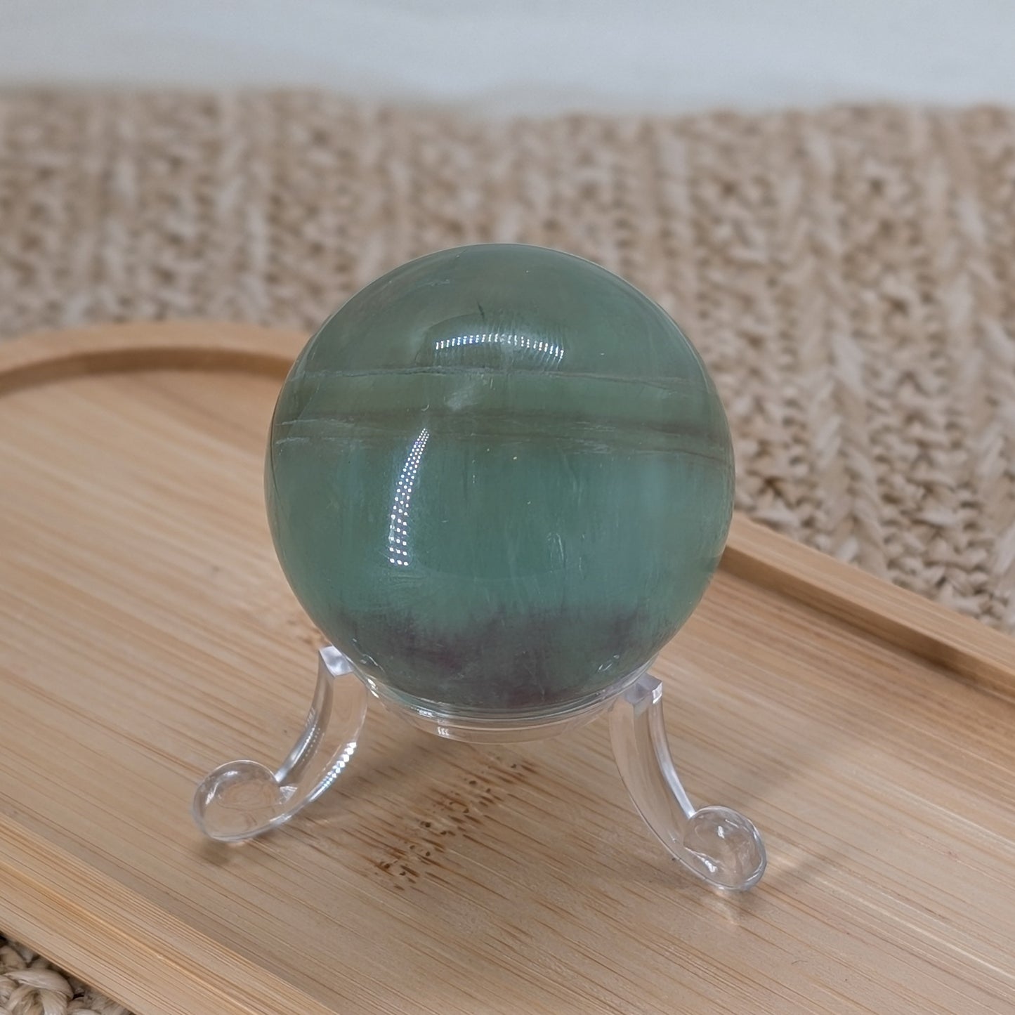 Grüne transparente Fluorit Kugel [FE]