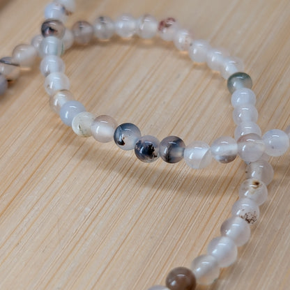 Dendriten Achat Armband 4mm