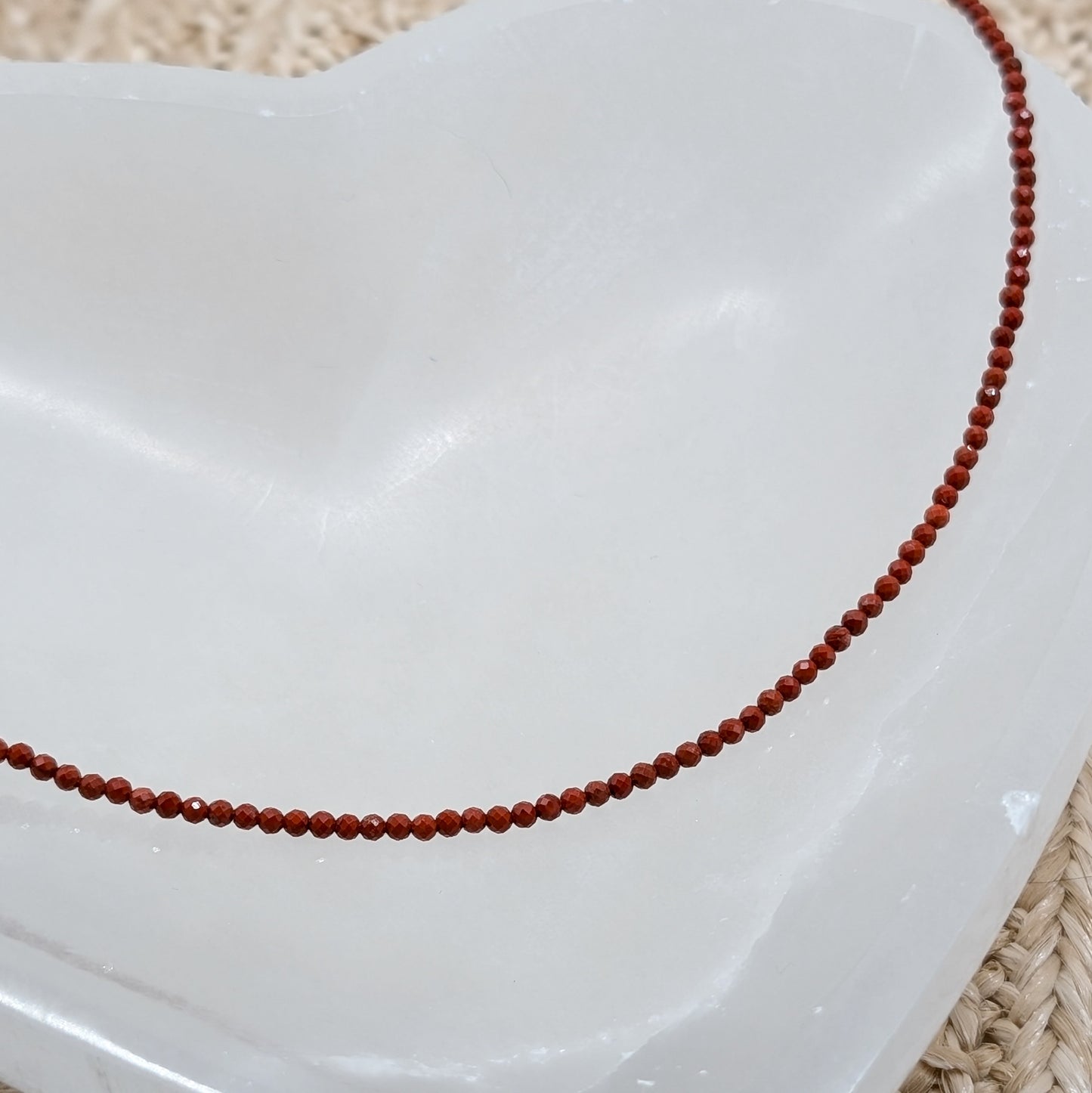 Roter Jaspis Halskette facettiert