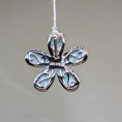 Larimar Kettenanhänger Blume 🌸 [R]