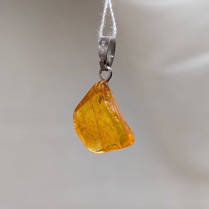 Bernstein Kettenanhänger, 925er Silber [C]