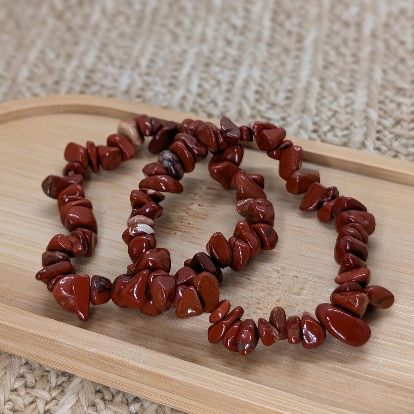 Roter Jaspis Splitterarmband