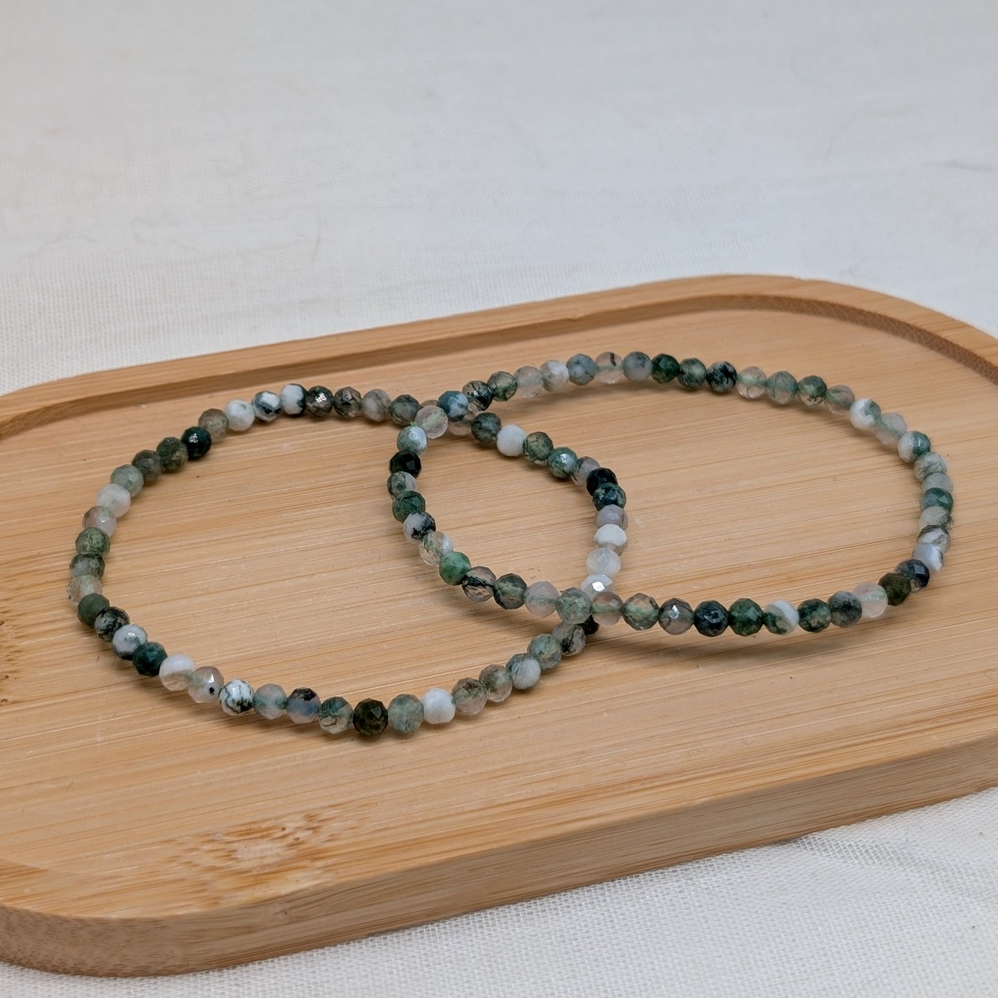 Moosachat Armband facettiert 4mm