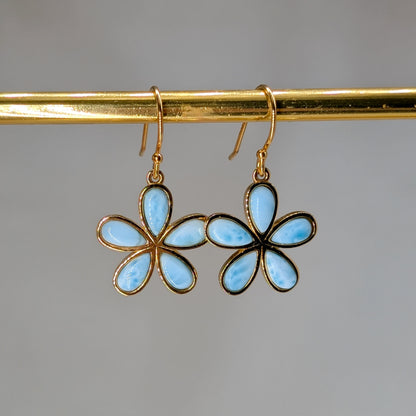 Larimar Ohrhänger Blume