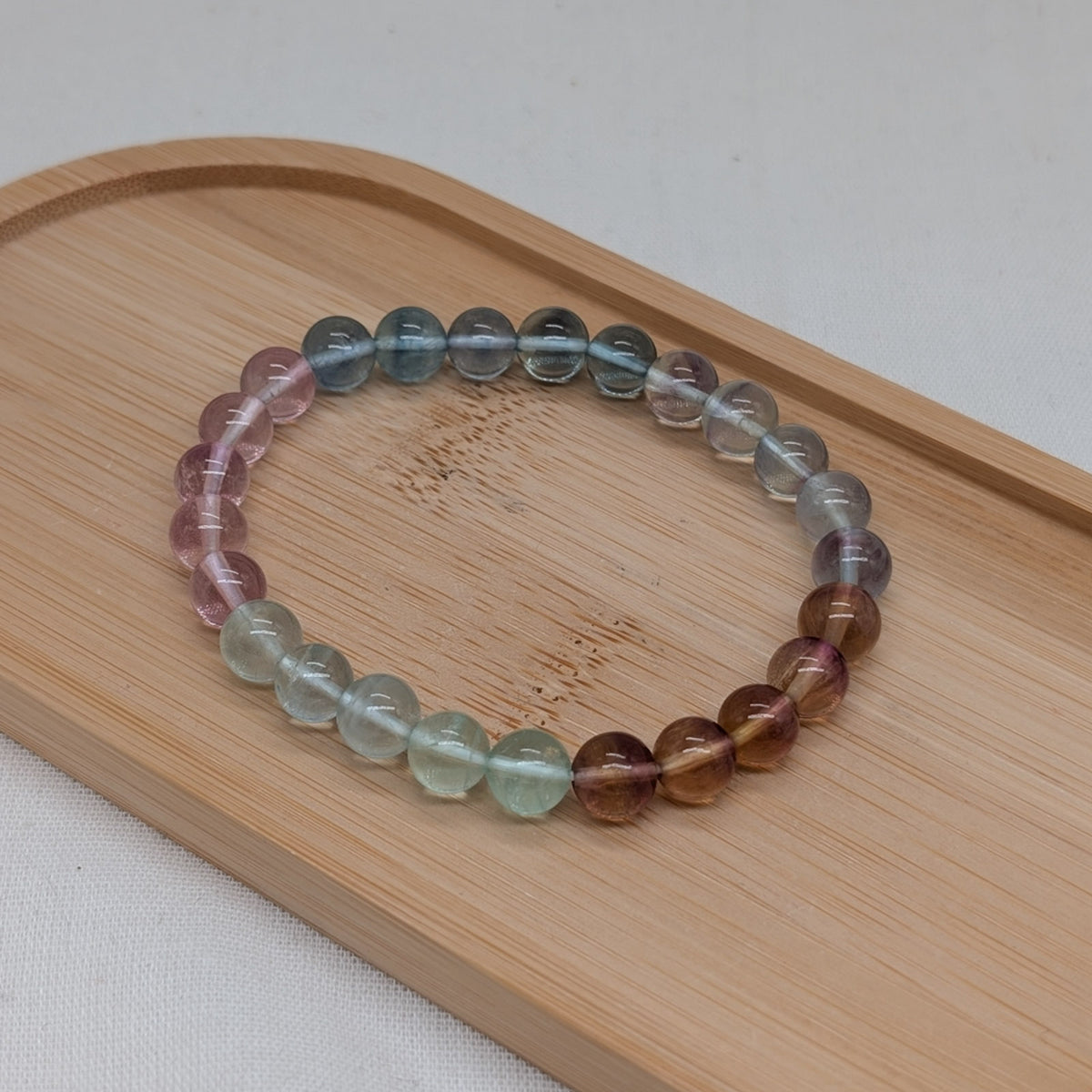 Bunter Fluorit Armband 8 mm