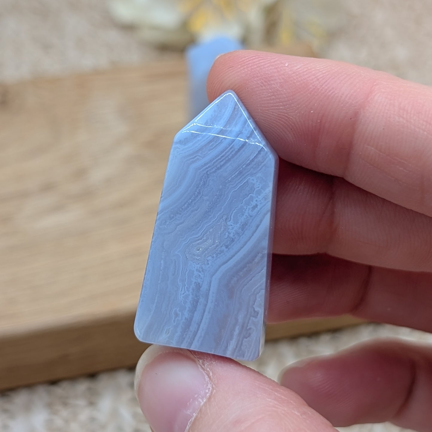 Blue Lace Achat Turm [X-Z]