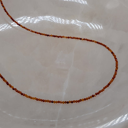 Karneol Halskette facettiert