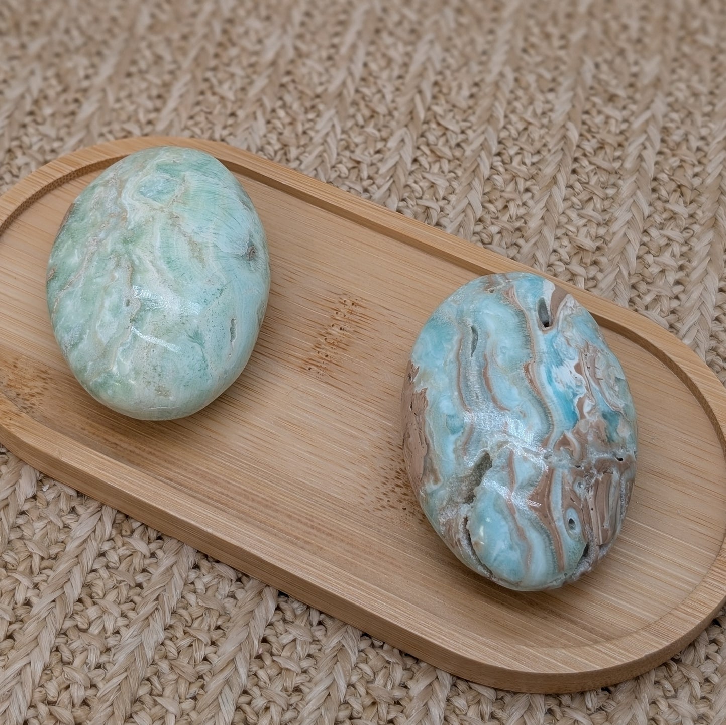 Blauer Aragonit Handstein [A+B]