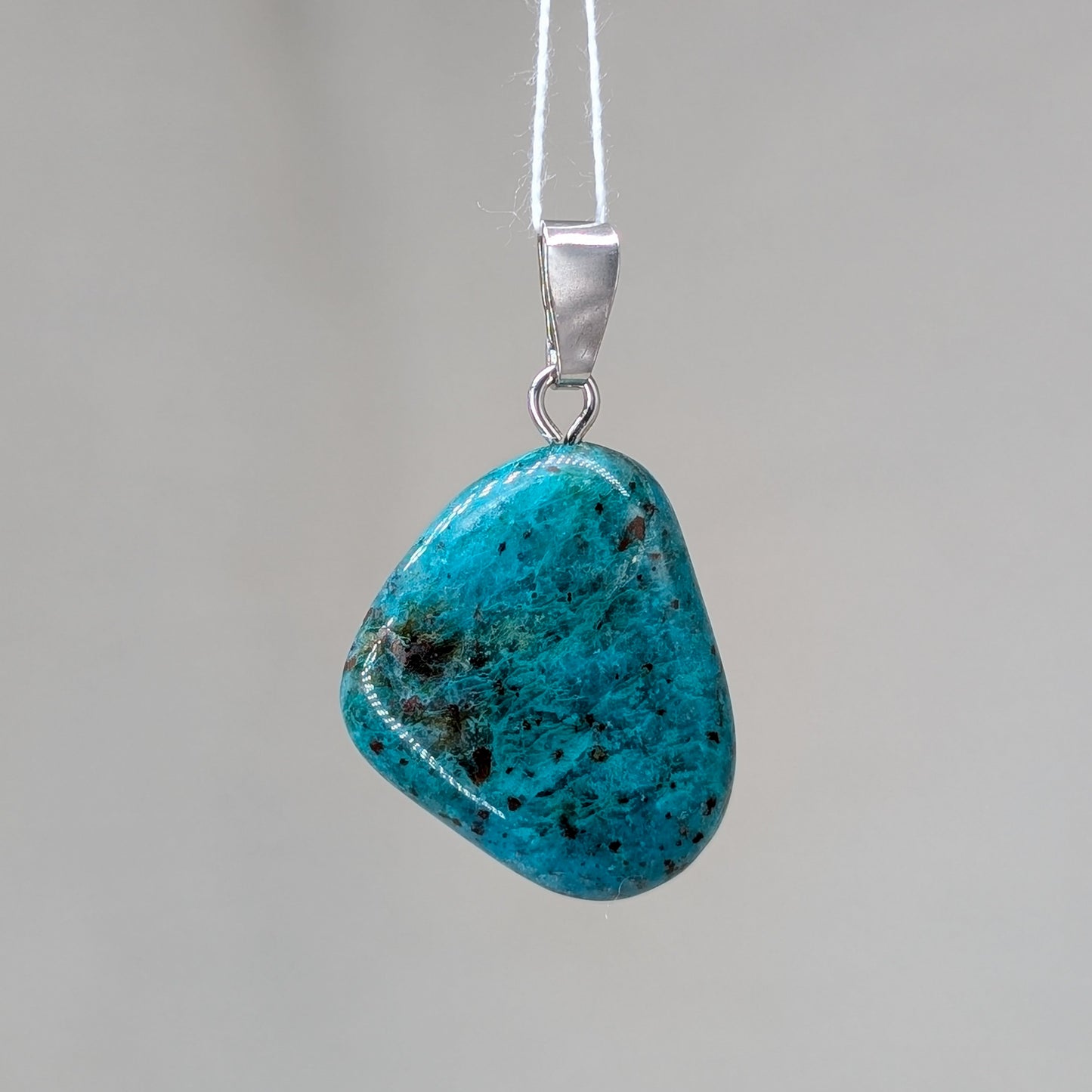 Kupferchalcedon Kettenanhänger, Silber [U]