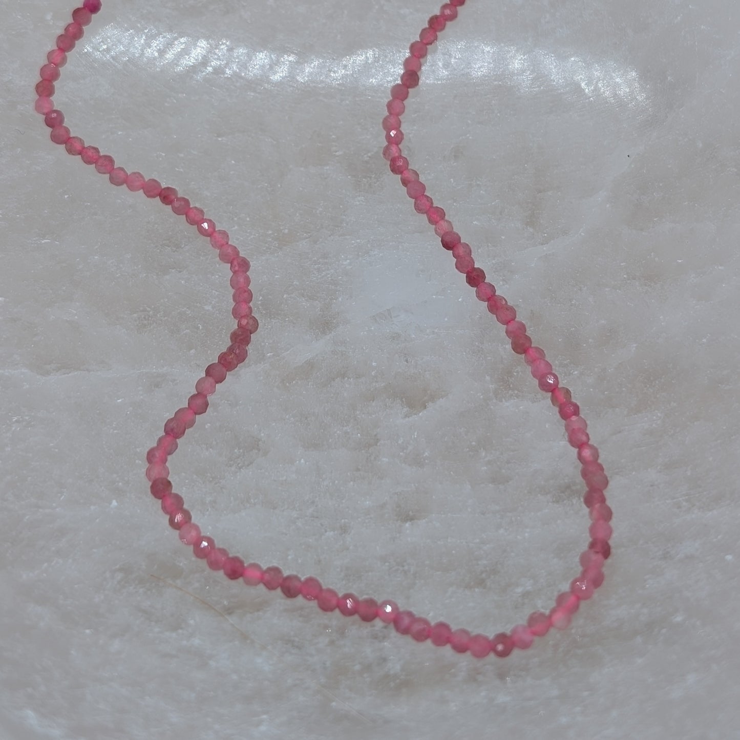 Turmalin Kette facettiert, 925er Silber