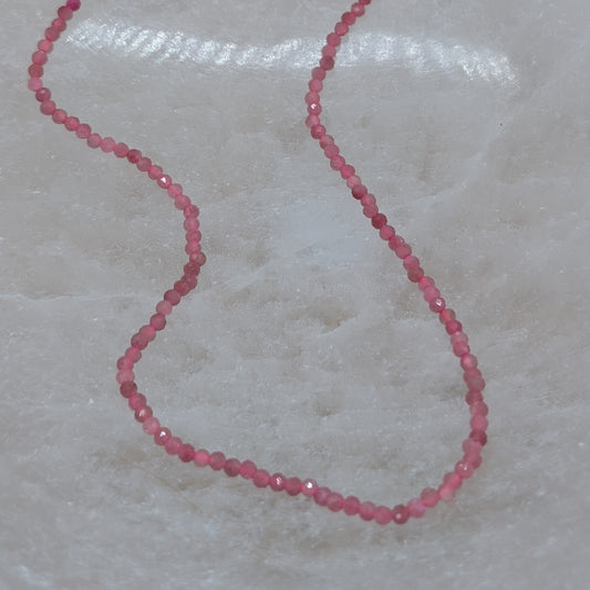 Turmalin Kette facettiert, 925er Silber