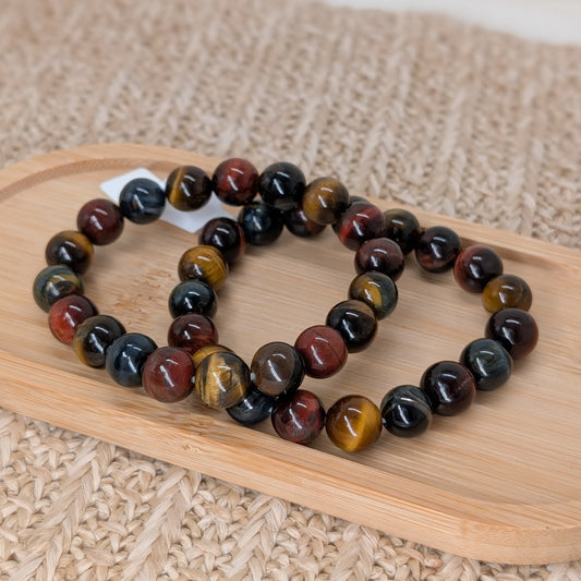 Buntes Tigerauge Armband 10mm