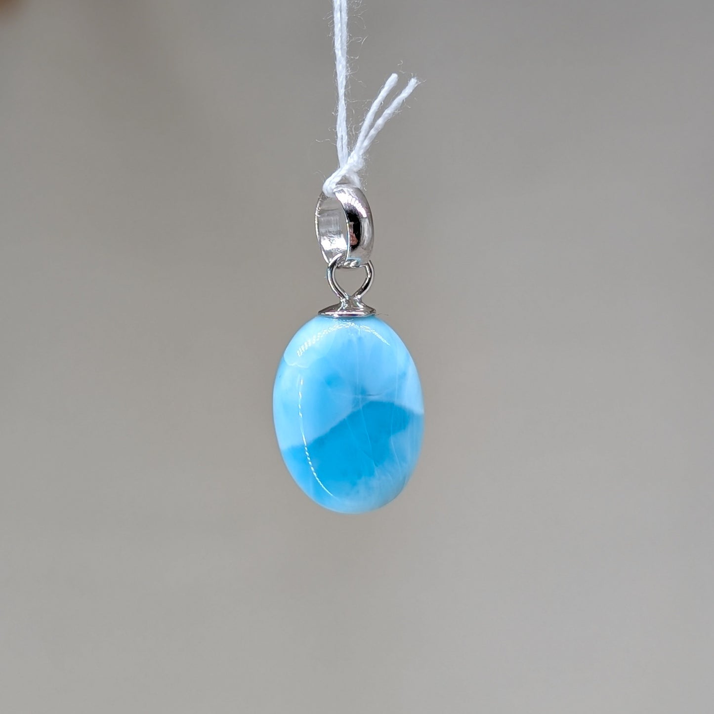 Larimar Kettenanhänger, 925er Silber [F]