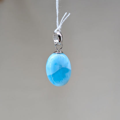 Larimar Kettenanhänger, 925er Silber [F]