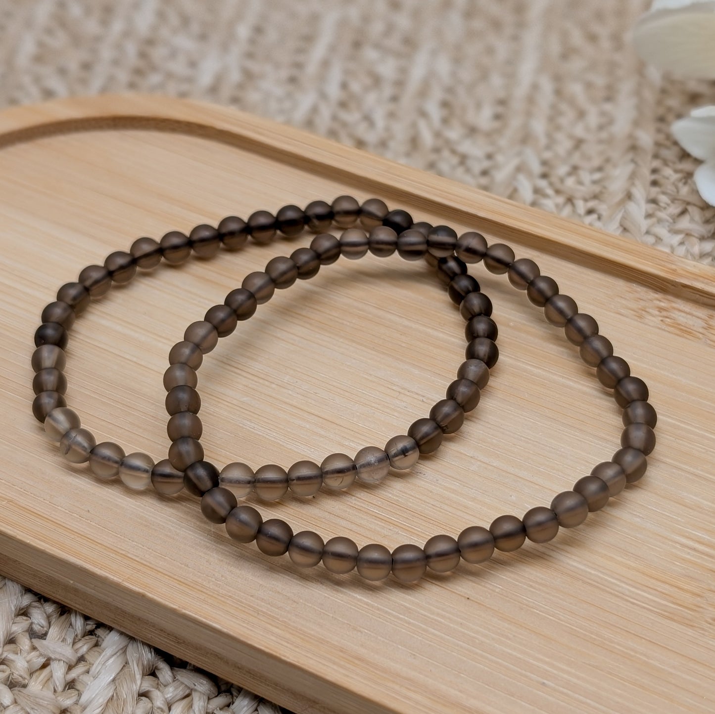 Rauchquarz Armband matt 4mm