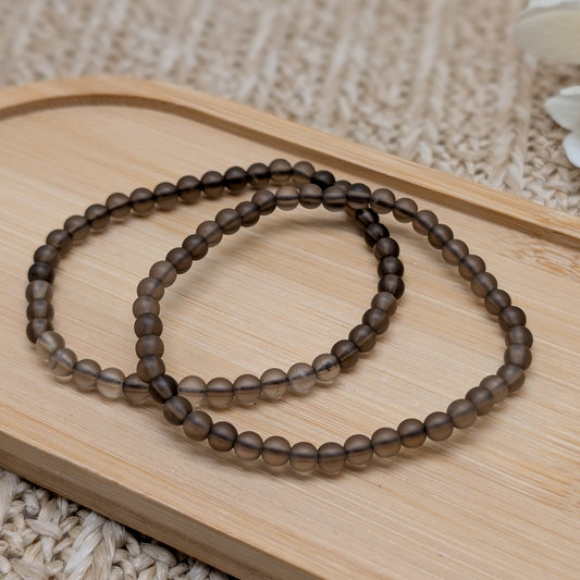 Rauchquarz Armband matt 4mm