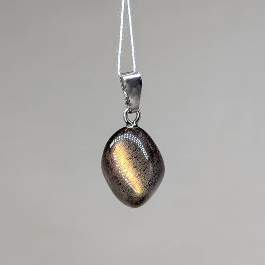 Labradorit Kettenanhänger, 925er Silber [D]