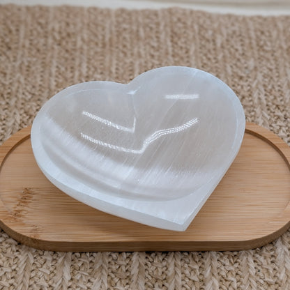 Selenit Schale Herz