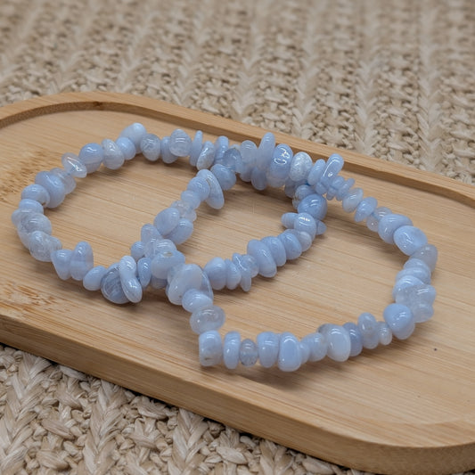 Chalcedon / Blue Lace Achat Splitterarmband