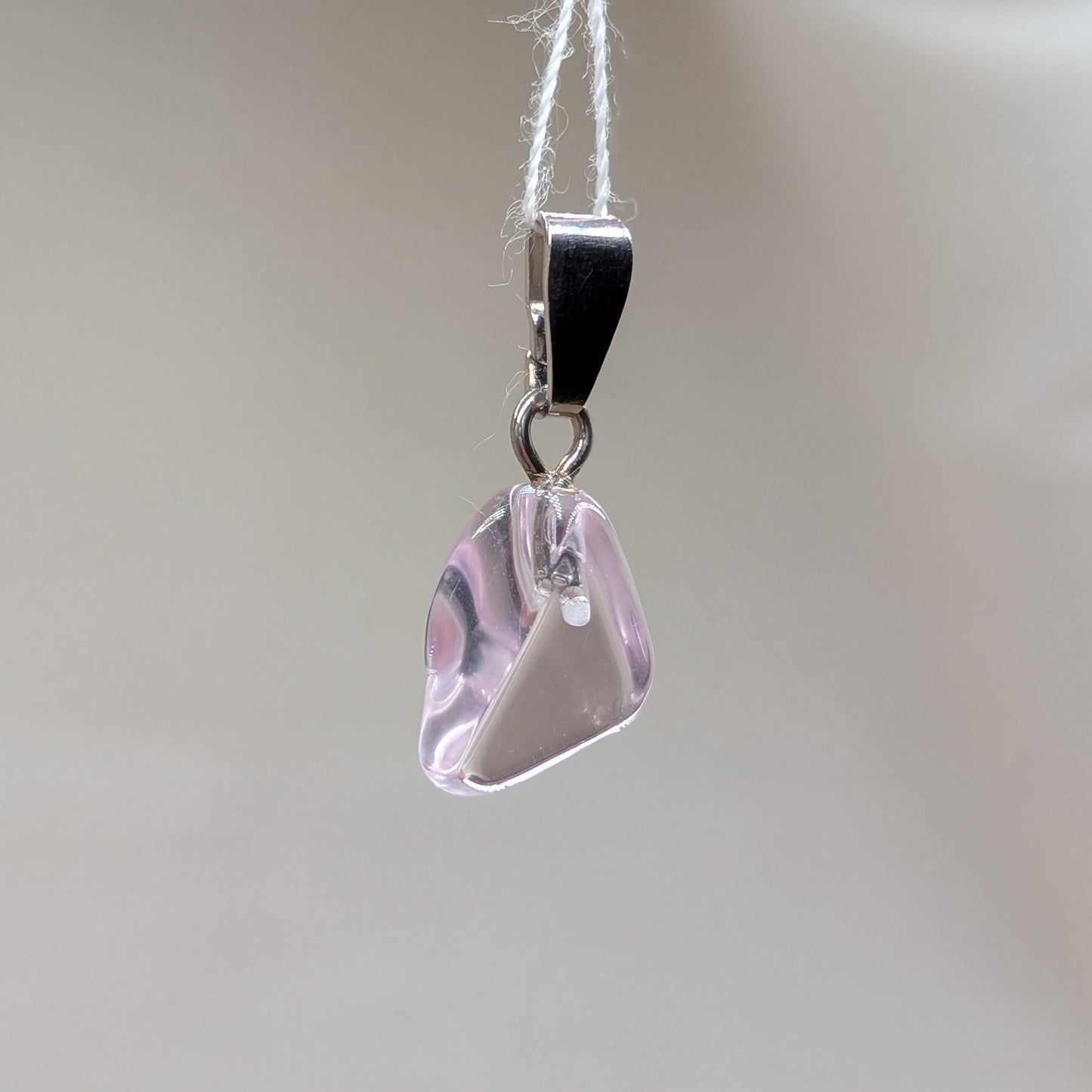 Kunzit Kettenanhänger, 925er Silber [B]