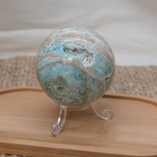 Blauer Aragonit Kugel [L]