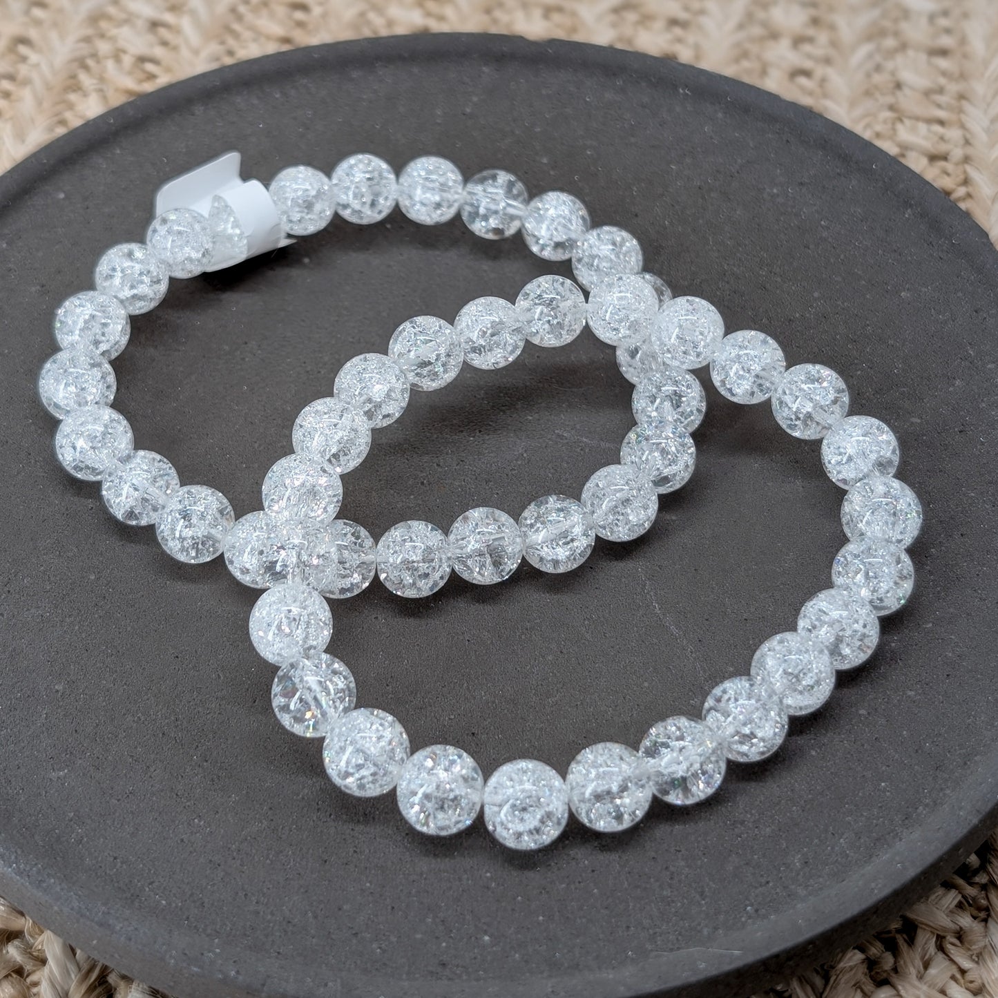 Crackle Quarz Armband 8 mm