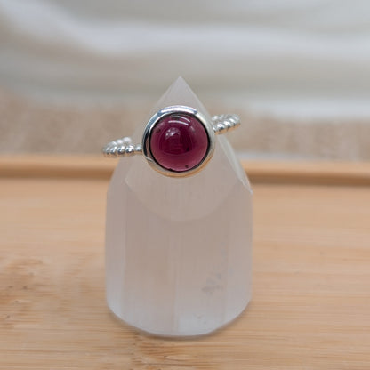 Granat Ring 925er Silber (Größe 54) [E]