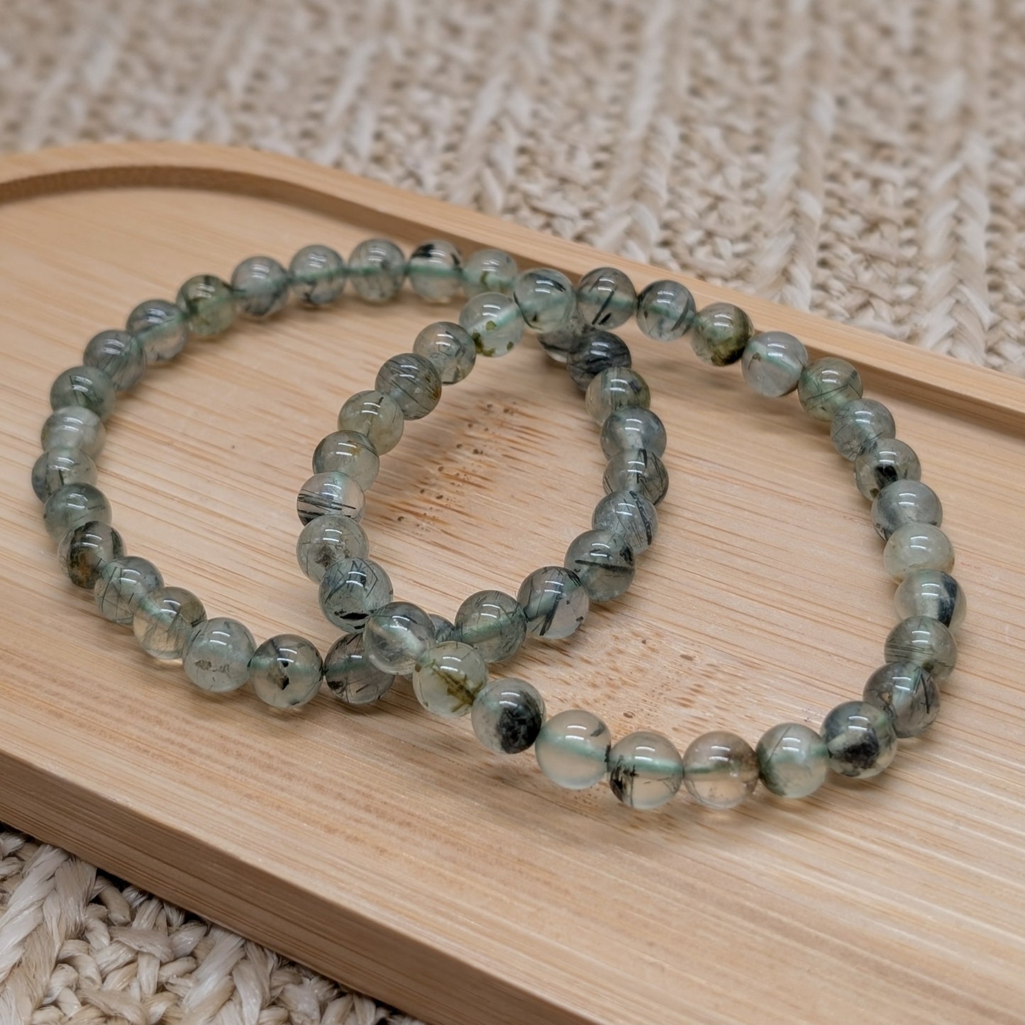 Prehnit Armband 6 mm